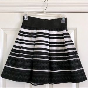 COPY - Black and white striped skirt.
